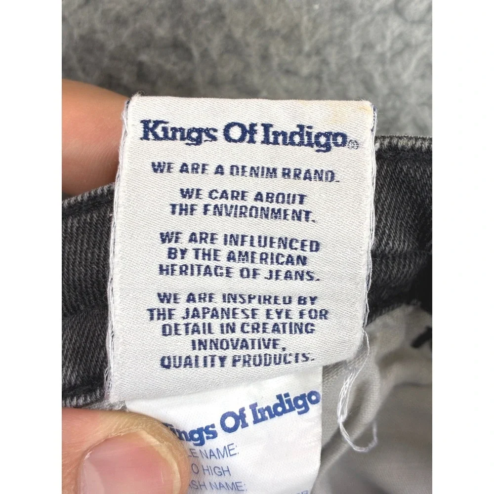 Kings Of Indigo Slim Fit Denim Jeans Mens Gray Washed Organic Cotton Casual
